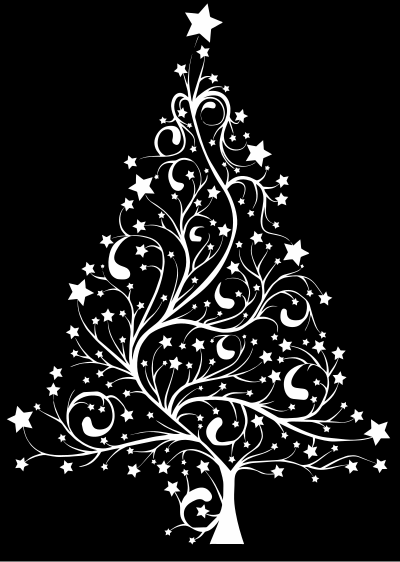 Starry Christmas Tree clipart