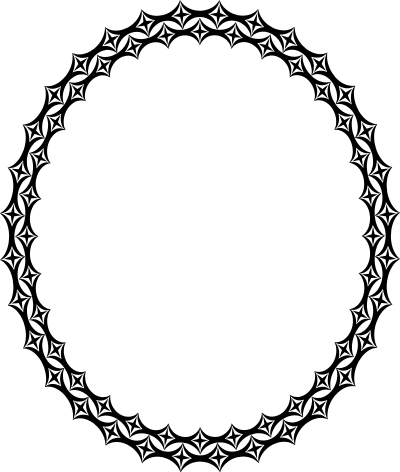 Starry frame 2 (ellipse) clipart