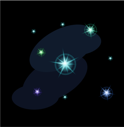 Starry night clipart