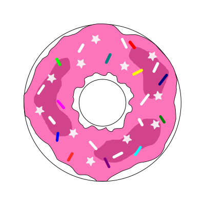 Stars and Sprinkles Donut clipart