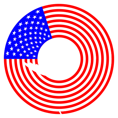 Stars And Stripes Circle 2 clipart