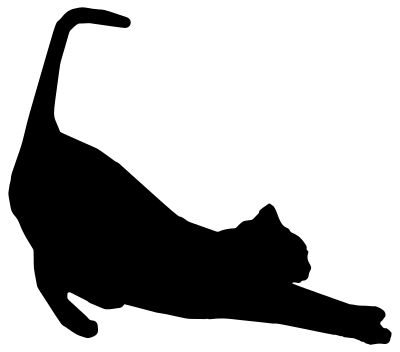 Stretching Cat Silhouette clipart