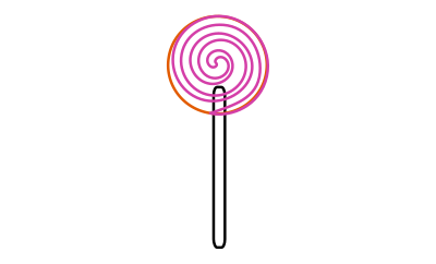Striped lollipop clipart