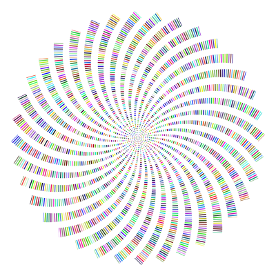 Striped Pinwheel Prismatic No Background clipart