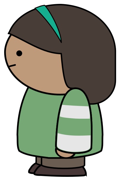Striped shirt character clipart