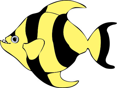 Striped tropical fish clipart