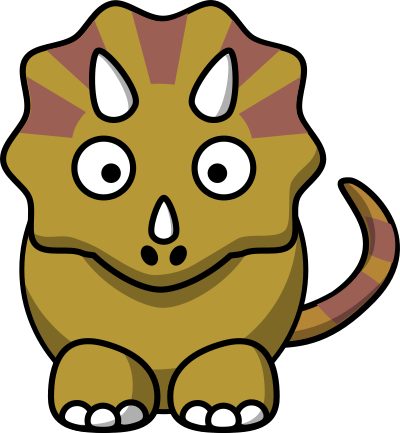 Stripy triceratops clipart