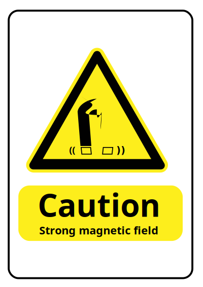 Strong Magnets Warning Sign clipart