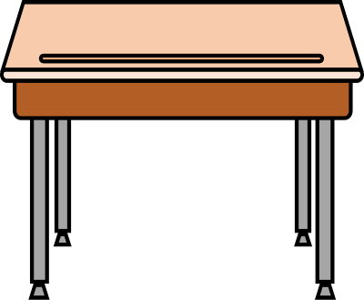 Student desk clipart