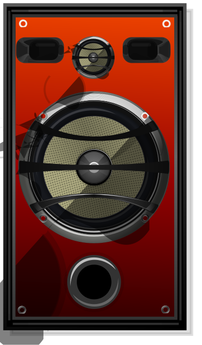 Studio Speaker 1 Orange Grill clipart