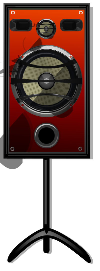 Studio Speaker 2 Orange Grill clipart