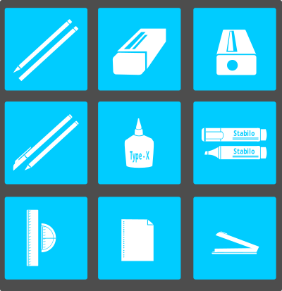 Study and Office Stationery clipart