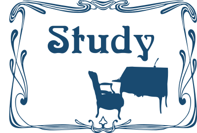 Study room door sign clipart