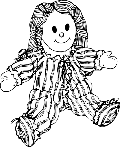 Stuffed doll clipart