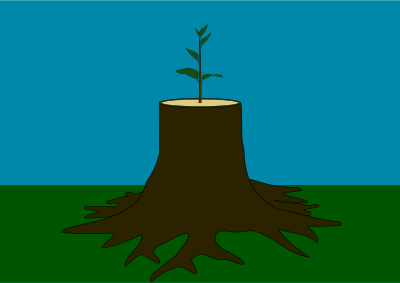 Stump budding clipart