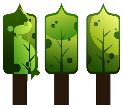 Stylised Abstract Trees clipart