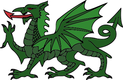 Stylised Dragon (colour) clipart
