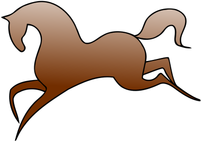 Stylised horse (colour) clipart