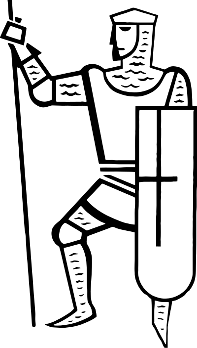 Stylised knight clipart