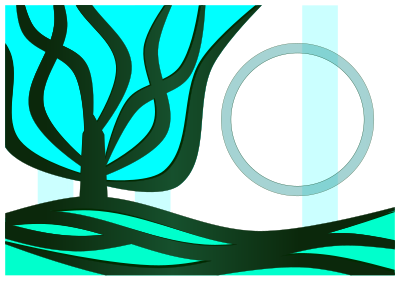 Stylised Landscape clipart