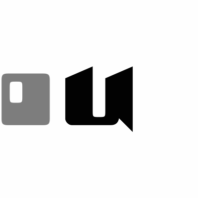 Stylised Letter 'o' and 'u' clipart