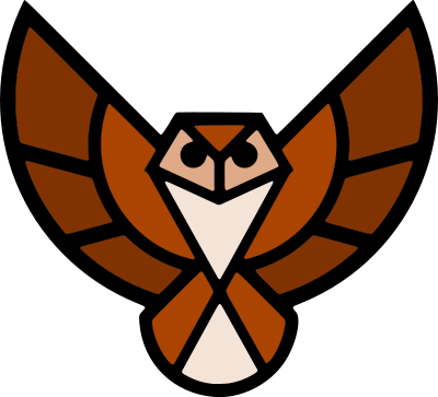 Stylised owl 2 (colour) clipart