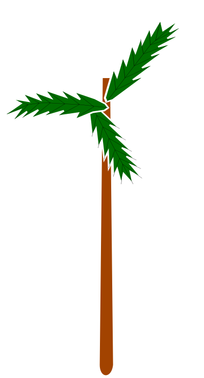 Stylised palm tree 2 clipart