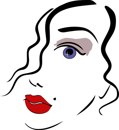 Stylised Woman face clipart