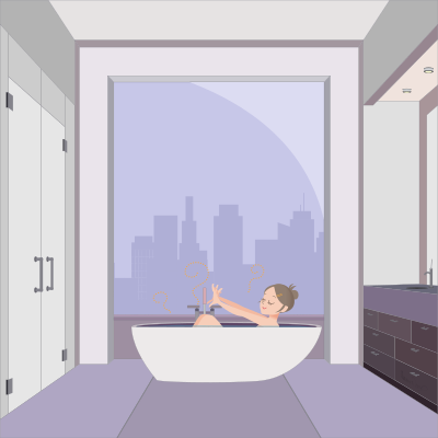 Stylish Bathing clipart