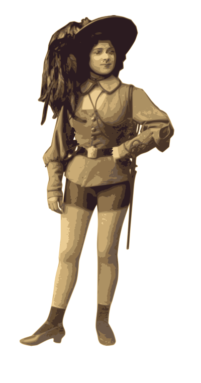 Stylish Girl in Shorts clipart