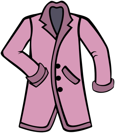 Stylish pink coat clipart