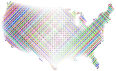 Stylized America Grid Design No BG clipart