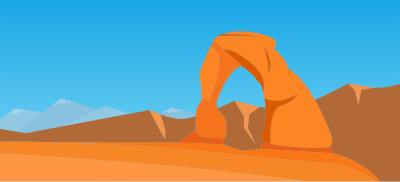 Stylized Arches National Park 2 clipart