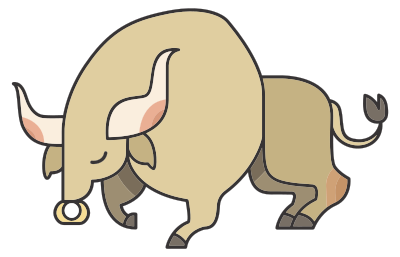 Stylized Cartoon Bull clipart