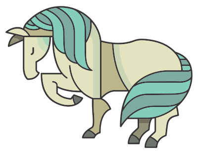 Stylized Cartoon Horse clipart