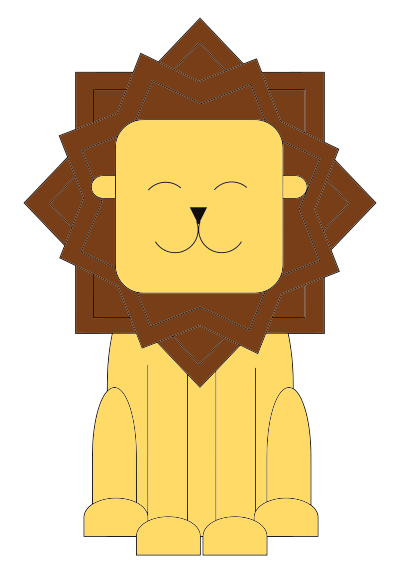Stylized Cartoon Lion clipart