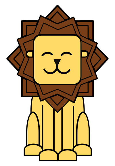 Stylized Cartoon Lion - Remix clipart