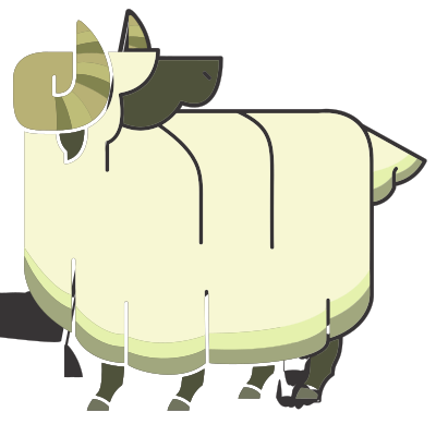 Stylized Cartoon Ram clipart