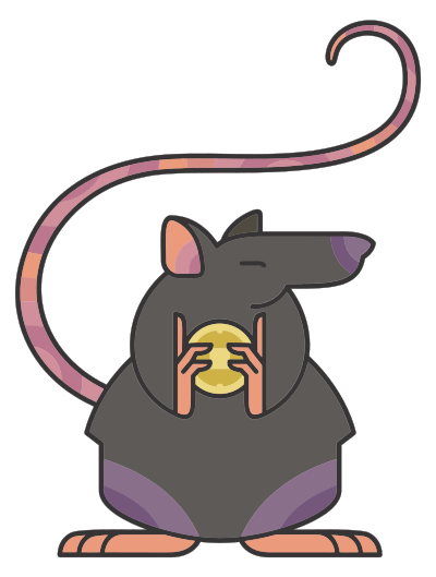 Stylized Cartoon Rat clipart