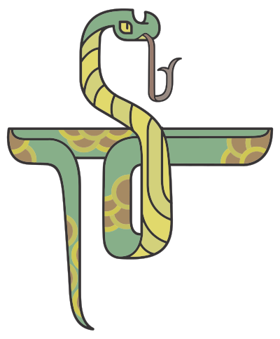 Stylized Cartoon Snake clipart