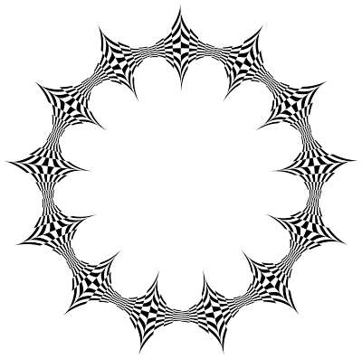 Stylized Checkered Geometric Frame clipart