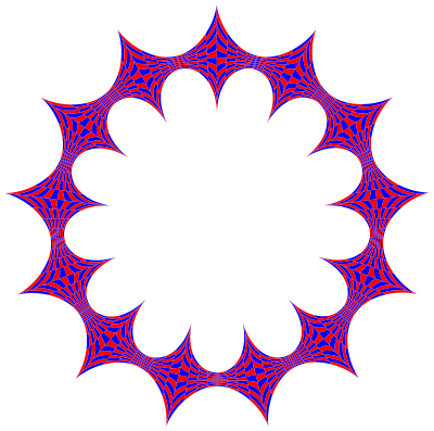 Stylized Checkered Geometric Frame Blue Red clipart