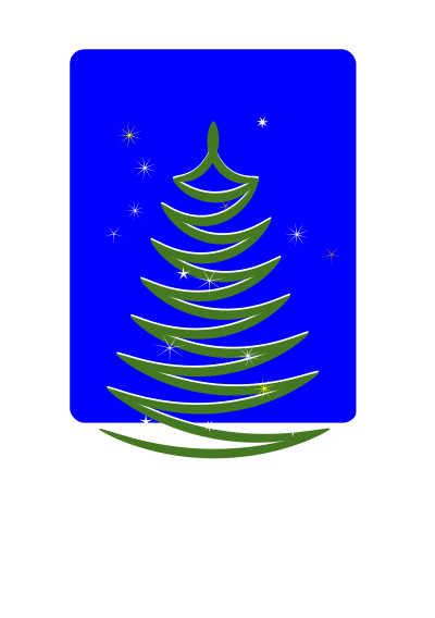 Stylized christmas tree clipart