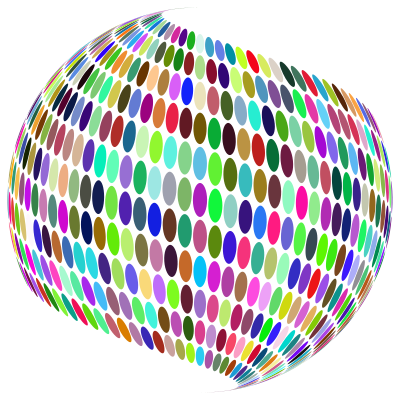Stylized Circles Sphere Prismatic clipart