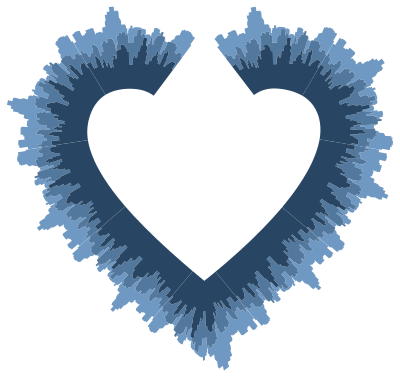 Stylized Cityscape Heart clipart
