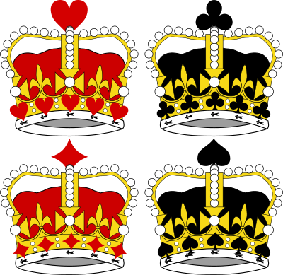 Stylized Crowns for Card Faces clipart