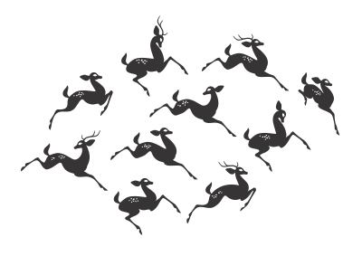 Stylized deer clipart