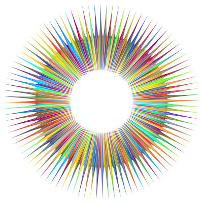 Stylized Detailed Sun Prismatic 2 clipart