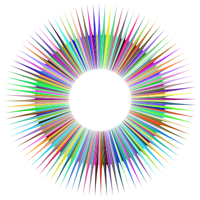 Stylized Detailed Sun Prismatic clipart