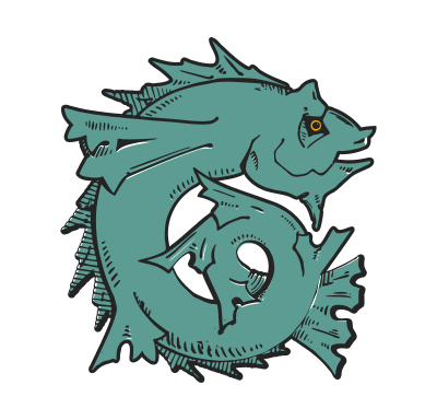 Stylized Fish-Color clipart